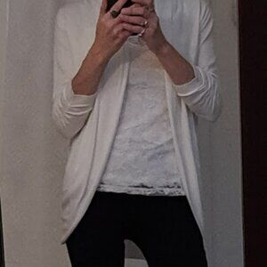 White Flare Cardigan Suzy Shier Small Brand New never been worn